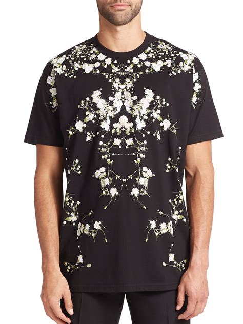 givenchy tshirt with flowers|givenchy t shirts for men.